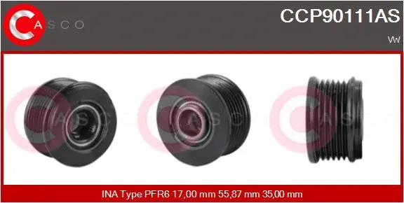 Belt Pulley, alternator (CCP90111AS)
