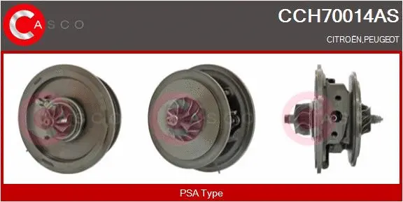 Core assembly, turbocharger (CCH70014AS)