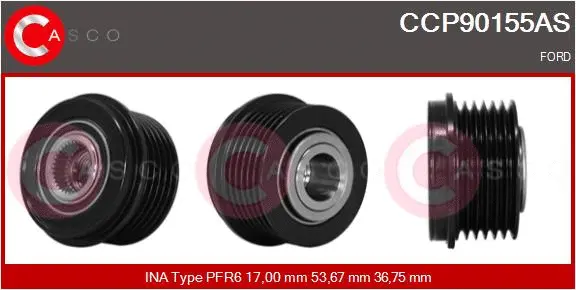 Belt Pulley, alternator (CCP90155AS)