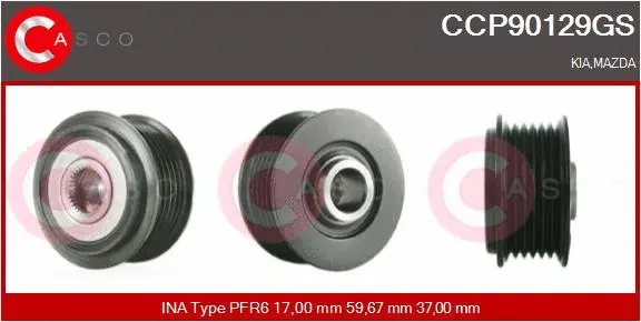 Belt Pulley, alternator (CCP90129GS)