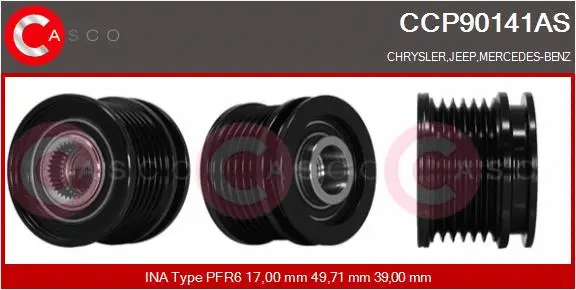 Belt Pulley, alternator (CCP90141AS)