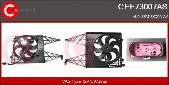 Electric Motor, radiator fan (CEF73007AS)