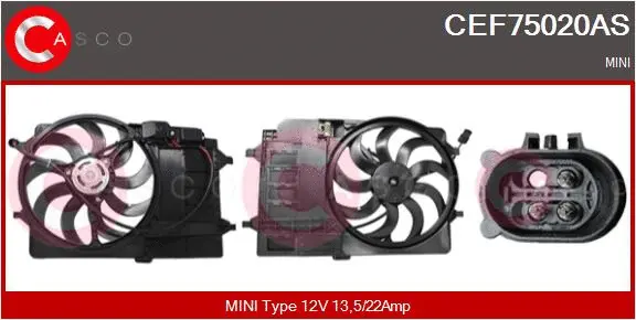 Electric Motor, radiator fan (CEF75020AS)
