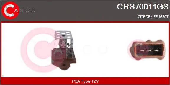 Series resistor, electric motor (radiator fan) (CRS70011GS)