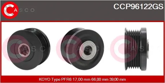 Belt Pulley, alternator (CCP96122GS)