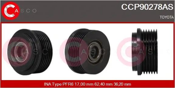 Belt Pulley, alternator (CCP90278AS)