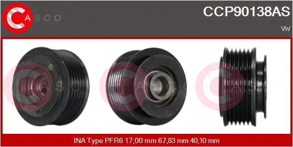 Belt Pulley, alternator (CCP90138AS)