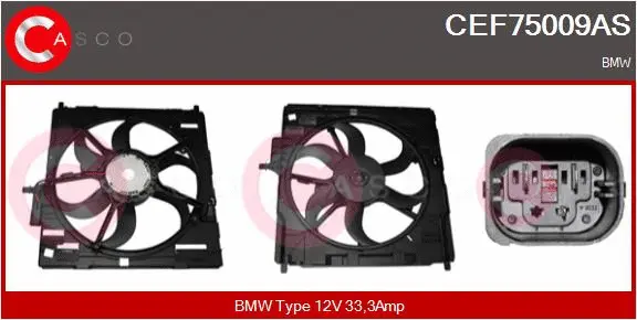 Electric Motor, radiator fan (CEF75009AS)