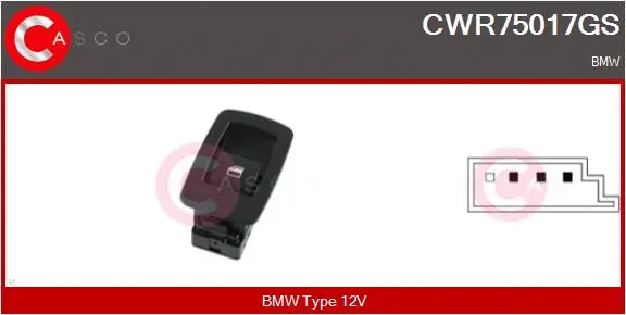 Switch, window regulator (CWR75017GS)