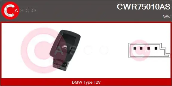Switch, window regulator (CWR75010AS)