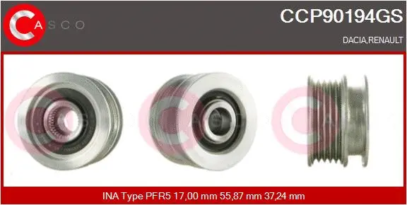 Belt Pulley, alternator (CCP90194GS)