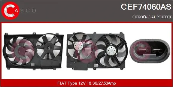 Electric Motor, radiator fan (CEF74060AS)