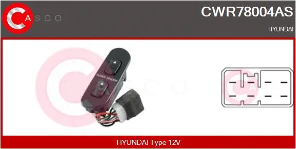 Switch, window regulator (CWR78004AS)