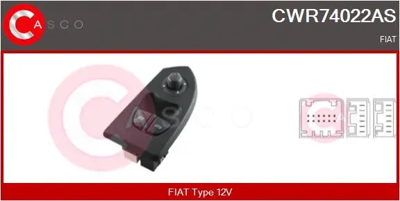 Switch, window regulator (CWR74022AS)