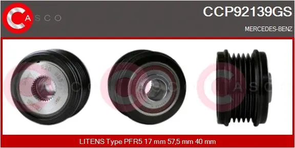 Belt Pulley, alternator (CCP92139GS)