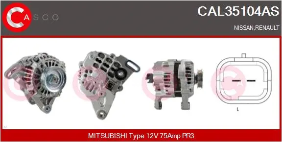 Alternator (CAL35104AS)