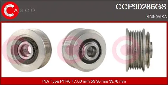 Belt Pulley, alternator (CCP90286GS)