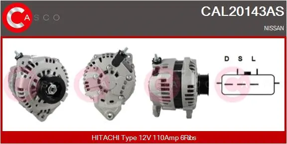 Alternator (CAL20143AS)