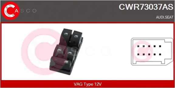 Switch, window regulator (CWR73037AS)