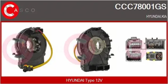Clockspring, airbag (CCC78001GS)