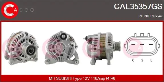 Alternator (CAL35357GS)
