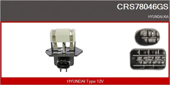 Series resistor, electric motor (radiator fan) (CRS78046GS)