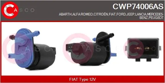 Washer Fluid Pump, window cleaning (CWP74006AS)
