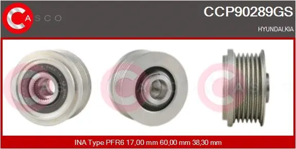 Belt Pulley, alternator (CCP90289GS)