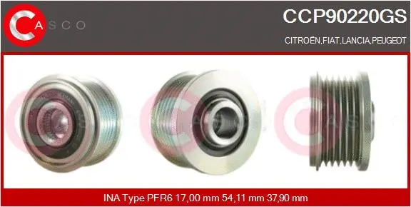 Belt Pulley, alternator (CCP90220GS)