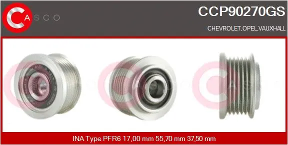 Belt Pulley, alternator (CCP90270GS)