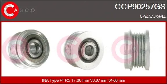 Belt Pulley, alternator (CCP90257GS)