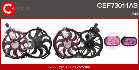 Electric Motor, radiator fan (CEF73011AS)