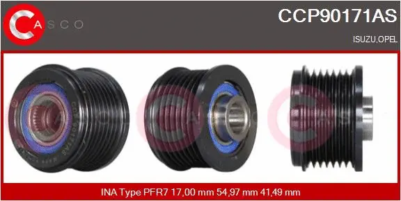 Belt Pulley, alternator (CCP90171AS)