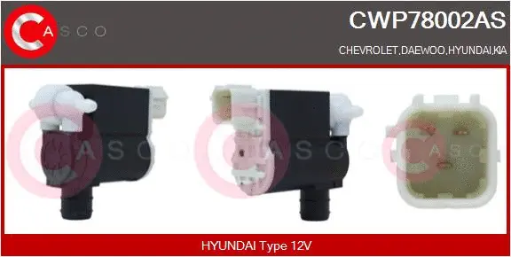 Washer Fluid Pump, window cleaning (CWP78002AS)