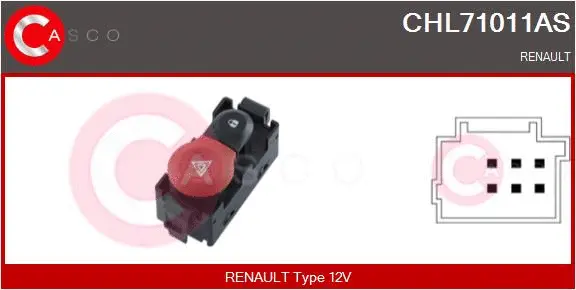 Hazard Warning Light Switch (CHL71011AS)