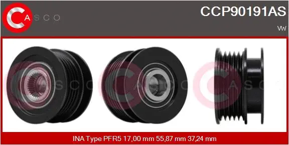 Belt Pulley, alternator (CCP90191AS)