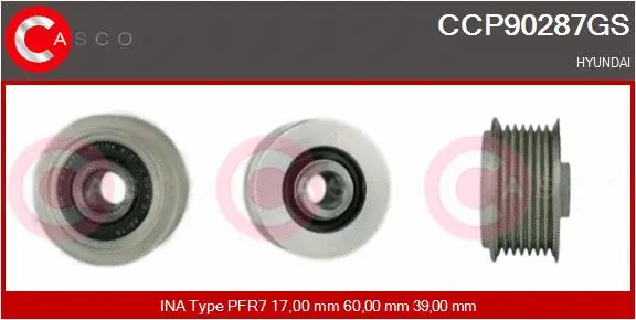 Belt Pulley, alternator (CCP90287GS)