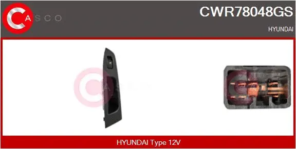 Switch, window regulator (CWR78048GS)