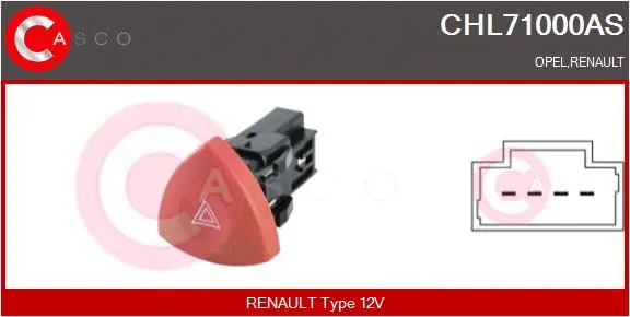 Hazard Warning Light Switch (CHL71000AS)