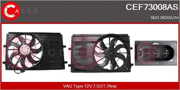 Electric Motor, radiator fan (CEF73008AS)