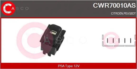 Switch, window regulator (CWR70010AS)