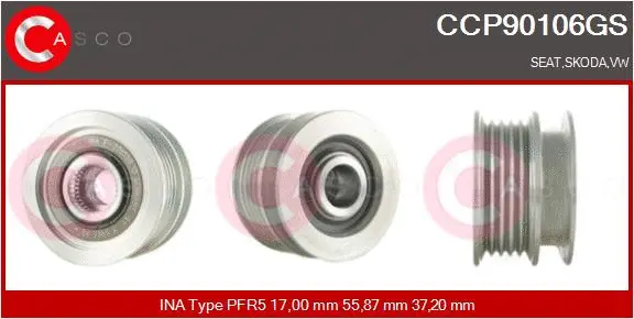 Belt Pulley, alternator (CCP90106GS)