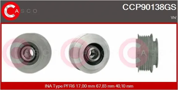 Belt Pulley, alternator (CCP90138GS)