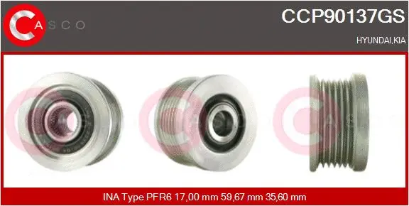 Belt Pulley, alternator (CCP90137GS)