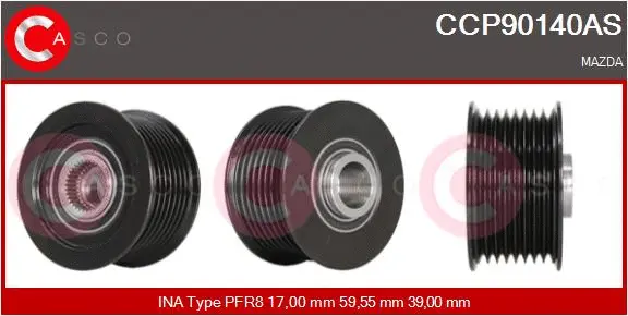 Belt Pulley, alternator (CCP90140AS)