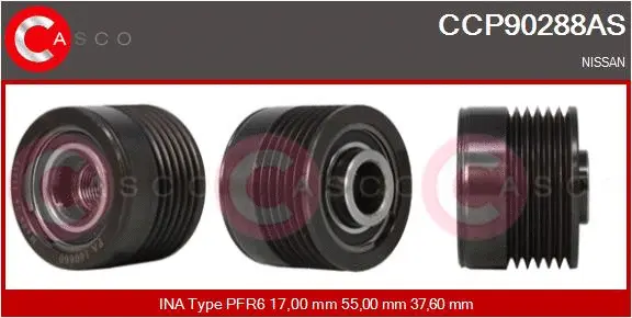 Belt Pulley, alternator (CCP90288AS)