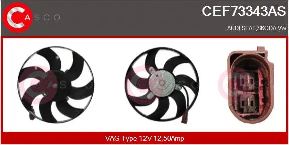 Fan, engine cooling (CEF73343AS)