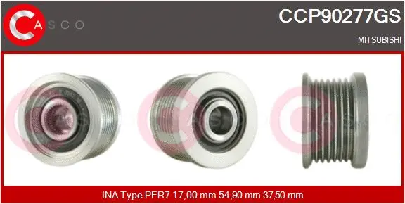 Belt Pulley, alternator (CCP90277GS)
