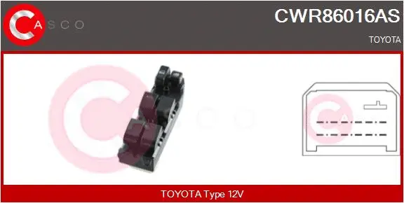 Switch, window regulator (CWR86016AS)