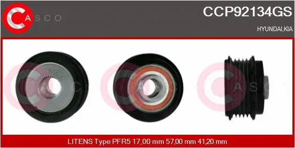 Belt Pulley, alternator (CCP92134GS)